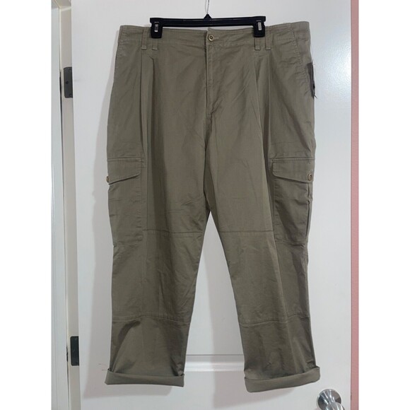 Lauren Ralph Lauren Women's Size 16 Pleated Cargo Pant NWT Micro Sanded Twill - Picture 4 of 11